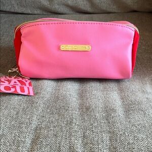 Juicy Couture Pink and Red Cosmetic Bag